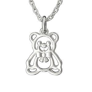 Кулон на цепи Мишка, серебро 925 — символ уюта и нежности 